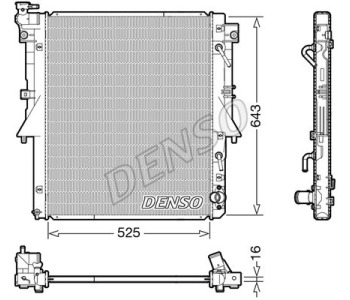 Радиатор, охлаждане на двигателя DENSO DRM46026 за NISSAN ALMERA TINO (V10) от 1998 до 2006