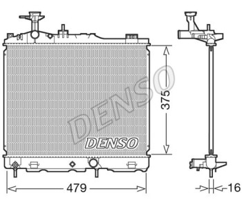 Радиатор, охлаждане на двигателя DENSO DRM46016 за NISSAN ALMERA TINO (V10) от 1998 до 2006