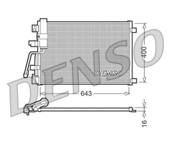 Кондензатор, климатизация DENSO DCN46011 за NISSAN ALMERA II (N16) хечбек от 2000 до 2006