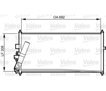 Кондензатор, климатизация VALEO 817822 за NISSAN PRIMERA (P12) седан от 2002 до 2007