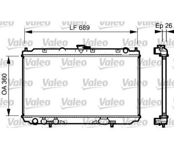 Радиатор, охлаждане на двигателя VALEO 734708 за NISSAN PRIMERA (P12) седан от 2002 до 2007