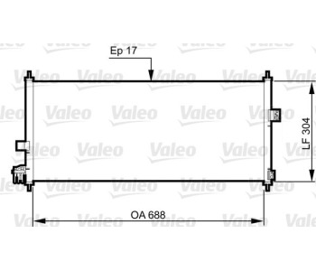 Кондензатор, климатизация VALEO 814328 за NISSAN PRIMERA (WP12) комби от 2002 до 2007