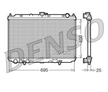 Радиатор, охлаждане на двигателя DENSO DRM46044 за NISSAN CUBE (Z12) от 2007