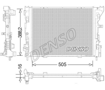 Радиатор, охлаждане на двигателя DENSO DRM23091 за RENAULT MASTER II (FD) товарен от 1998 до 2009