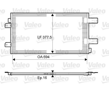 Кондензатор, климатизация VALEO 814003 за NISSAN INTERSTAR (X70) товарен от 2002