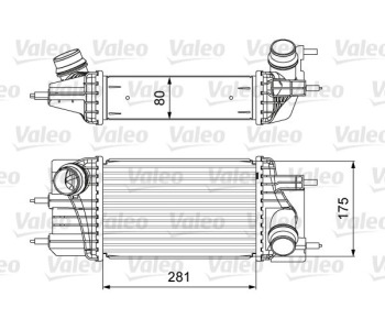 Интеркулер (охладител за въздуха на турбината) VALEO 818666 за NISSAN PULSAR (C13) от 2014