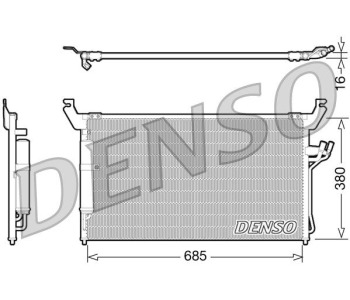 Кондензатор, климатизация DENSO DCN46020 за NISSAN NOTE (E11, NE11) от 2006 до 2012