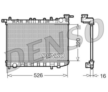Радиатор, охлаждане на двигателя DENSO DRM46043 за NISSAN JUKE (F15) от 2010