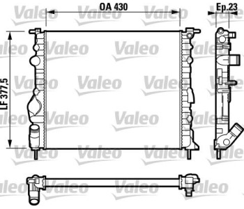 Радиатор, охлаждане на двигателя VALEO 732389 за NISSAN KUBISTAR (X80) товарен от 2003