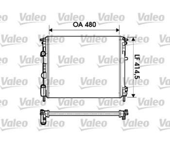 Радиатор, охлаждане на двигателя VALEO 732621 за RENAULT THALIA/SYMBOL I (LB0/1/2_) от 1998 до 2008