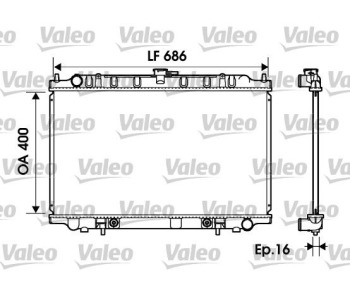 Радиатор, охлаждане на двигателя VALEO 734150 за NISSAN MAXIMA QX IV (A32) от 1994 до 2000