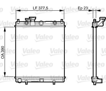 Радиатор, охлаждане на двигателя VALEO 732718 за NISSAN MICRA II (K11) от 1992 до 2007
