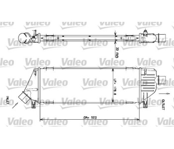 Интеркулер (охладител за въздуха на турбината) VALEO 817640 за NISSAN MICRA III (K12) от 2002 до 2010