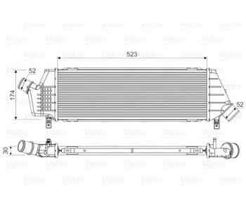 Интеркулер (охладител за въздуха на турбината) VALEO 818354 за NISSAN MICRA III (K12) от 2002 до 2010