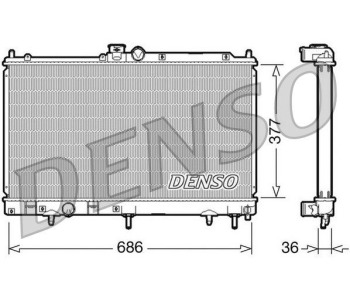 Радиатор, охлаждане на двигателя DENSO DRM46003 за NISSAN MICRA III (K12) от 2002 до 2010