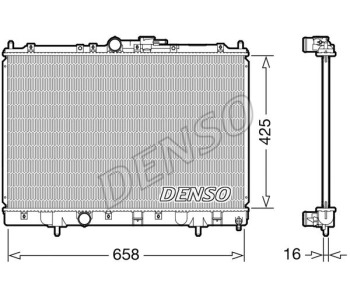 Радиатор, охлаждане на двигателя DENSO DRM46022 за NISSAN MICRA III (K12) от 2002 до 2010