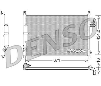Кондензатор, климатизация DENSO DCN46022 за NISSAN MICRA IV (K13) от 2011 до 2017
