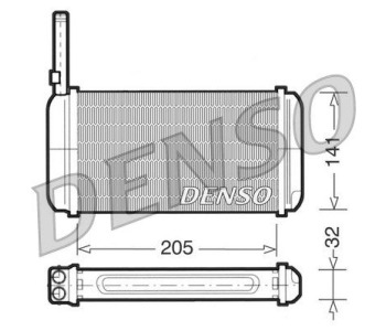 Топлообменник, отопление на вътрешното пространство DENSO DRR46001 за NISSAN MICRA V (K14) от 2016