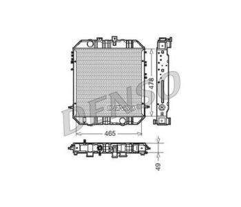 Радиатор, охлаждане на двигателя DENSO DRM46029 за NISSAN MURANO I (Z50) от 2003 до 2008