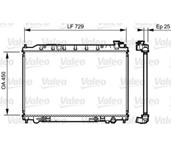 Радиатор, охлаждане на двигателя VALEO 735204 за NISSAN MURANO I (Z50) от 2003 до 2008