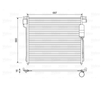 Кондензатор, климатизация VALEO 814483 за NISSAN NAVARA (D40) NP300 платформа от 2008