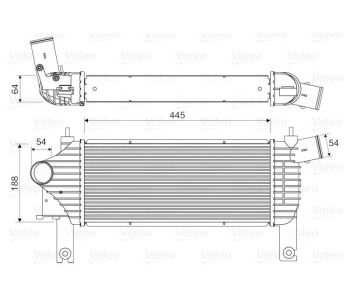 Интеркулер (охладител за въздуха на турбината) VALEO 818608 за NISSAN NAVARA (D40) NP300 от 2004