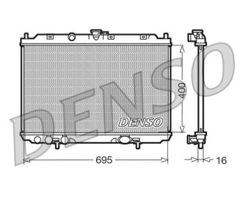 Радиатор, охлаждане на двигателя DENSO DRM46041 за NISSAN NAVARA (D40) NP300 от 2004