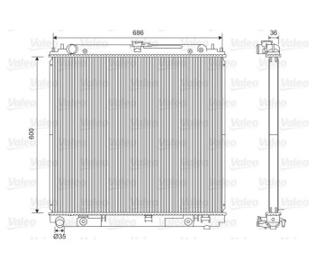 Радиатор, охлаждане на двигателя VALEO 701610 за NISSAN NAVARA (D40) NP300 от 2004