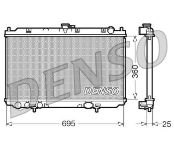 Радиатор, охлаждане на двигателя DENSO DRM46042 за NISSAN PATHFINDER III (R51) от 2005 до 2012