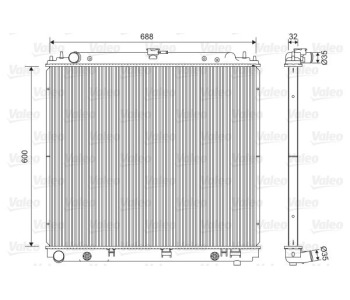 Радиатор, охлаждане на двигателя VALEO 701566 за NISSAN NAVARA (D40) NP300 от 2004