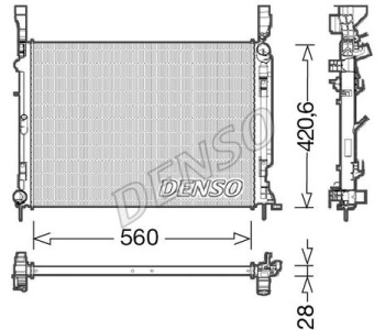 Радиатор, охлаждане на двигателя DENSO DRM23093 за NISSAN NV400 товарен от 2011