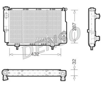 Радиатор, охлаждане на двигателя DENSO DRM23112 за NISSAN NV400 товарен от 2011