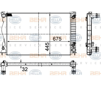 Радиатор, охлаждане на двигателя HELLA 8MK 376 737-091 за OPEL MOVANO B (X62) платформа от 2010