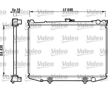 Радиатор, охлаждане на двигателя VALEO 731085 за NISSAN PICK UP (D21) от 1985 до 1998