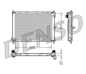 Радиатор, охлаждане на двигателя DENSO DRM46032 за NISSAN PATHFINDER III (R51) от 2005 до 2012
