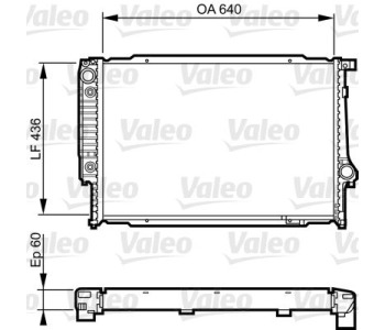 Радиатор, охлаждане на двигателя VALEO 732596 за NISSAN PATROL III (W260) комби от 1988 до 1998