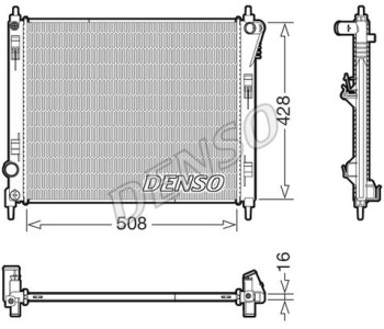 Радиатор, охлаждане на двигателя DENSO DRM47026 за NISSAN PIXO (UA0) от 2009