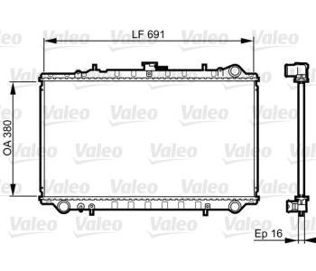 Радиатор, охлаждане на двигателя VALEO 731656 за NISSAN PRAIRIE PRO (M11) от 1988 до 1998