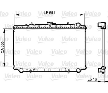 Радиатор, охлаждане на двигателя VALEO 731657 за NISSAN PRAIRIE PRO (M11) от 1988 до 1998