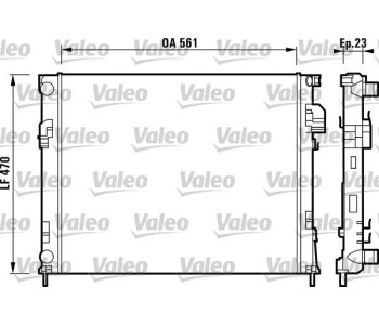 Радиатор, охлаждане на двигателя VALEO 732853 за OPEL VIVARO A (F7) товарен от 2001 до 2014