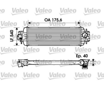 Интеркулер (охладител за въздуха на турбината) VALEO 817636 за RENAULT TRAFIC II (FL) товарен от 2001 до 2014