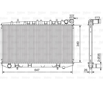Радиатор, охлаждане на двигателя VALEO 731090 за NISSAN PRIMERA (P10) седан от 1990 до 1996