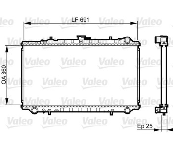 Радиатор, охлаждане на двигателя VALEO 731674 за NISSAN PRIMERA (P10) седан от 1990 до 1996