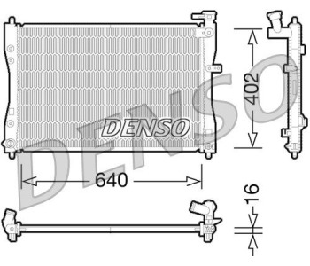 Радиатор, охлаждане на двигателя DENSO DRM46010 за NISSAN PRIMERA (WP12) комби от 2002 до 2007