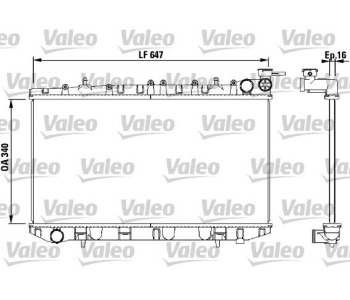 Радиатор, охлаждане на двигателя VALEO 731659 за NISSAN PRIMERA (W10) комби от 1990 до 1998