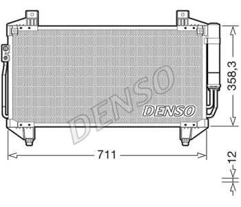 Кондензатор, климатизация DENSO DCN46004 за NISSAN PRIMERA (P11) седан от 1996 до 2001