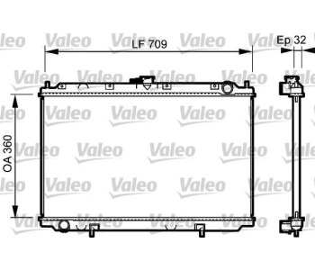 Радиатор, охлаждане на двигателя VALEO 732529 за NISSAN PRIMERA (WP11) комби от 1996 до 2002