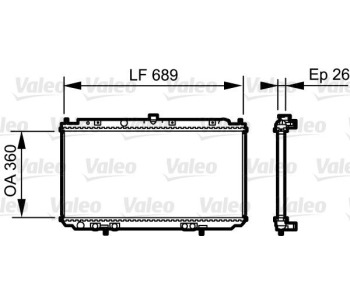 Радиатор, охлаждане на двигателя VALEO 735061 за NISSAN PRIMERA (WP12) комби от 2002 до 2007