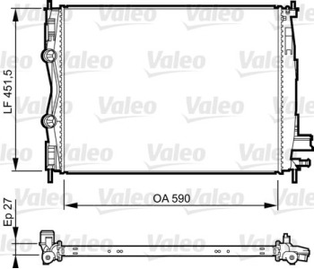 Радиатор, охлаждане на двигателя VALEO 735381 за NISSAN QASHQAI (J10, JJ10) от 2007 до 2013