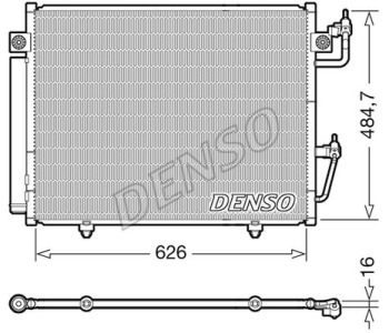 Кондензатор, климатизация DENSO DCN46002 за NISSAN QASHQAI (J10, JJ10) от 2007 до 2013